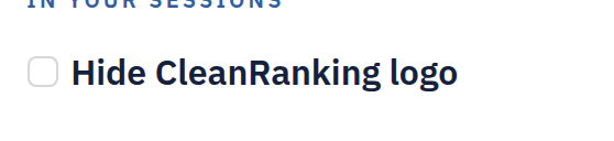 پنهان کردن لوگوی CleanRanking