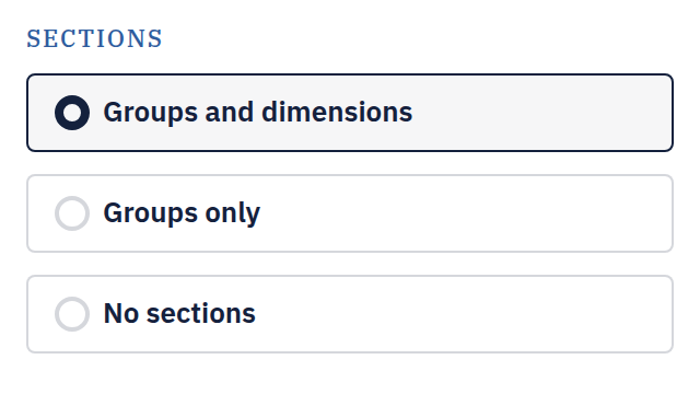 Lay out what respondents see with Sections, Order and Screens, and try it in the Preview: one respondent.