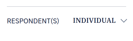Respondent(s)-কে ব্যক্তিগত সেট করুন।