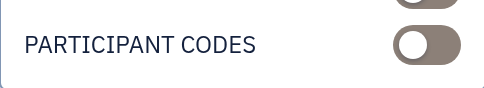 Participant codes